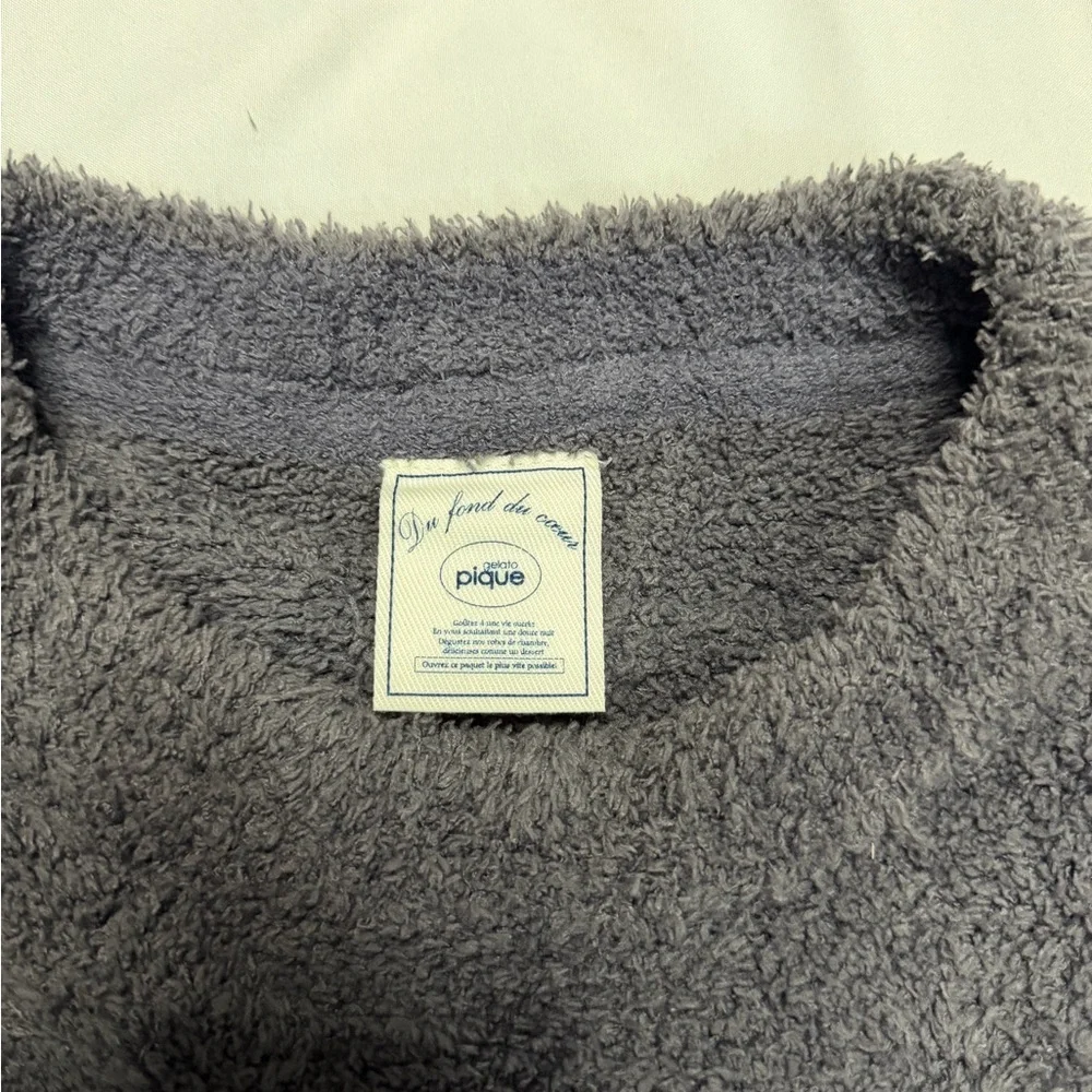 Japan Gelato Pique Gray Fuzzy Sweater